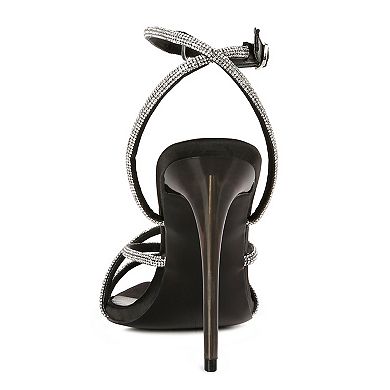 London Rag Dare Me Women's Embellished Stiletto Sandals