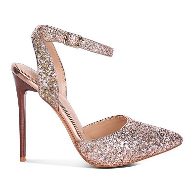 London Rag Cloriss Women's Glitter Stiletto High Heels