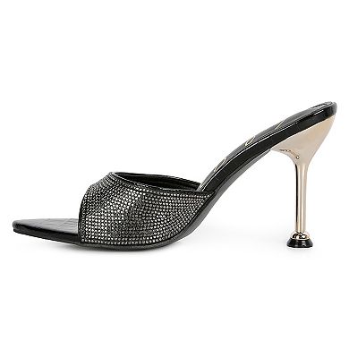 London Rag Sundai Women's Embellished Ballroom Stiletto Sandals