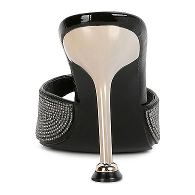 London Rag Sundai Women's Embellished Ballroom Stiletto Sandals