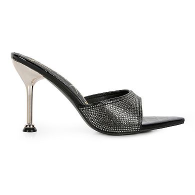 London Rag Sundai Women's Embellished Ballroom Stiletto Sandals