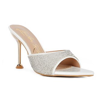 London Rag Sundai Women's Embellished Ballroom Stiletto Sandals