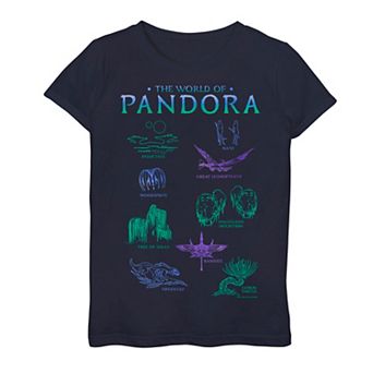 Girls 7-16 Avatar 2 The World Of Pandora Flora & Fauna Textbook Tee