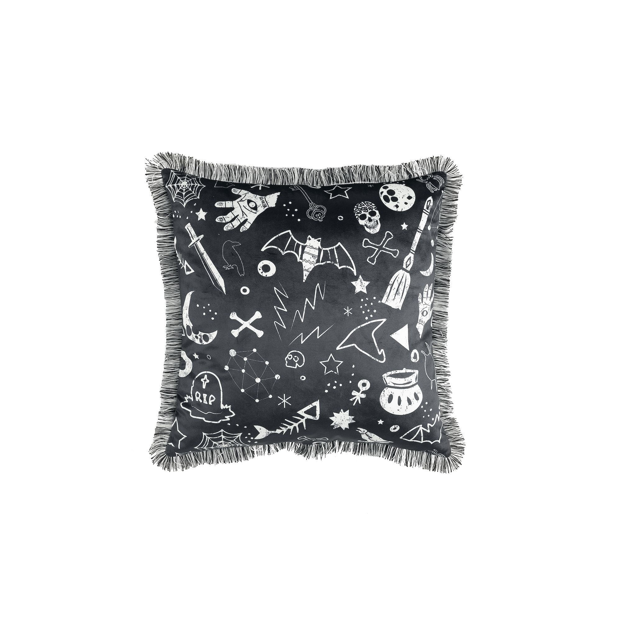 Lush Decor Halloween Elements Decorative Pillow, Black