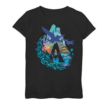 Girls 7-16 Avatar 2 Scenic Banshee Fly Silhouette Tee