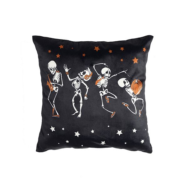 Lush Decor Rocking Skeleton Decorative Pillow