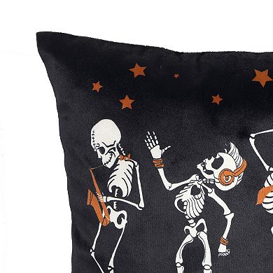 Lush Decor Rocking Skeleton Decorative Pillow