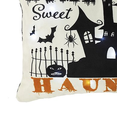 Lush Decor Sweet Haunted Home Led Decorative Pillow