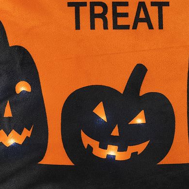 Lush Decor Trick Or Treat Pumpkin Led Decorative Pillow