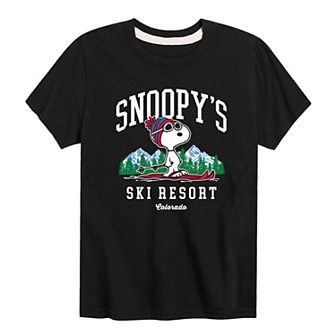 Boys 8-20 Peanuts Snoopy's Ski Resort Tee