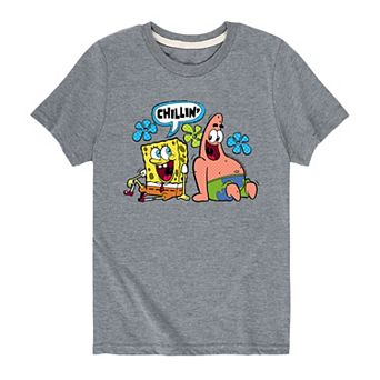 Boys 8-20 SpongeBob Patrick Chillin Tee