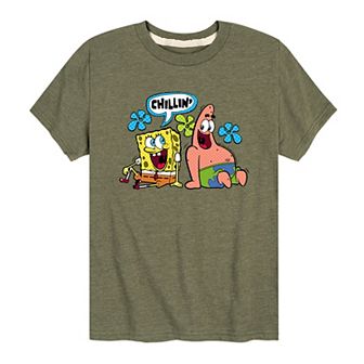 Boys 8-20 SpongeBob Patrick Chillin Tee