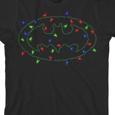 Boys 8-20 Batman Christmas Lights Graphic Tee