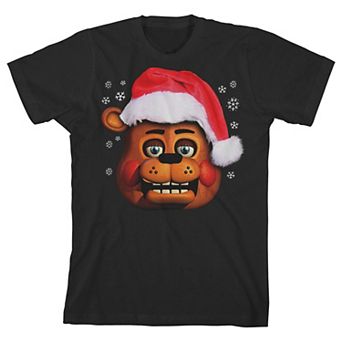Boys 8-20 Five Nights at Freddy's Christmas Santa Hat Graphic Tee