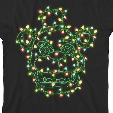 Boys 8-20 Five Nights at Freddy's Christmas Lights Graphic Tee
