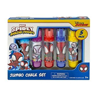 Spidey & His Amazing Friends 5 pk Sidewalk Chalk with Chalk Holders