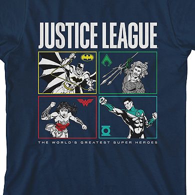 Boys 8-20 The Justice League Boxed-In Graphic Tee