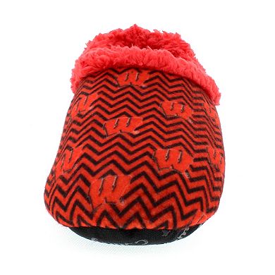 Wisconsin Badgers Women's Chevron Slippers