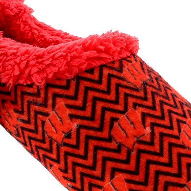 Wisconsin Badgers Women's Chevron Slippers