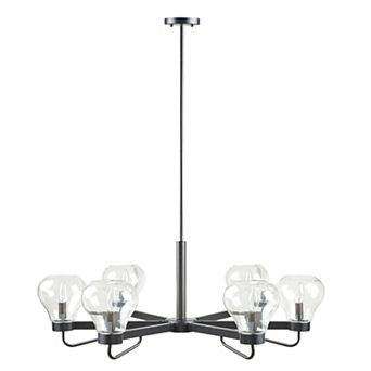 510 Design Devon 6-Light Chandelier with Bowl Shaped Glass Shades