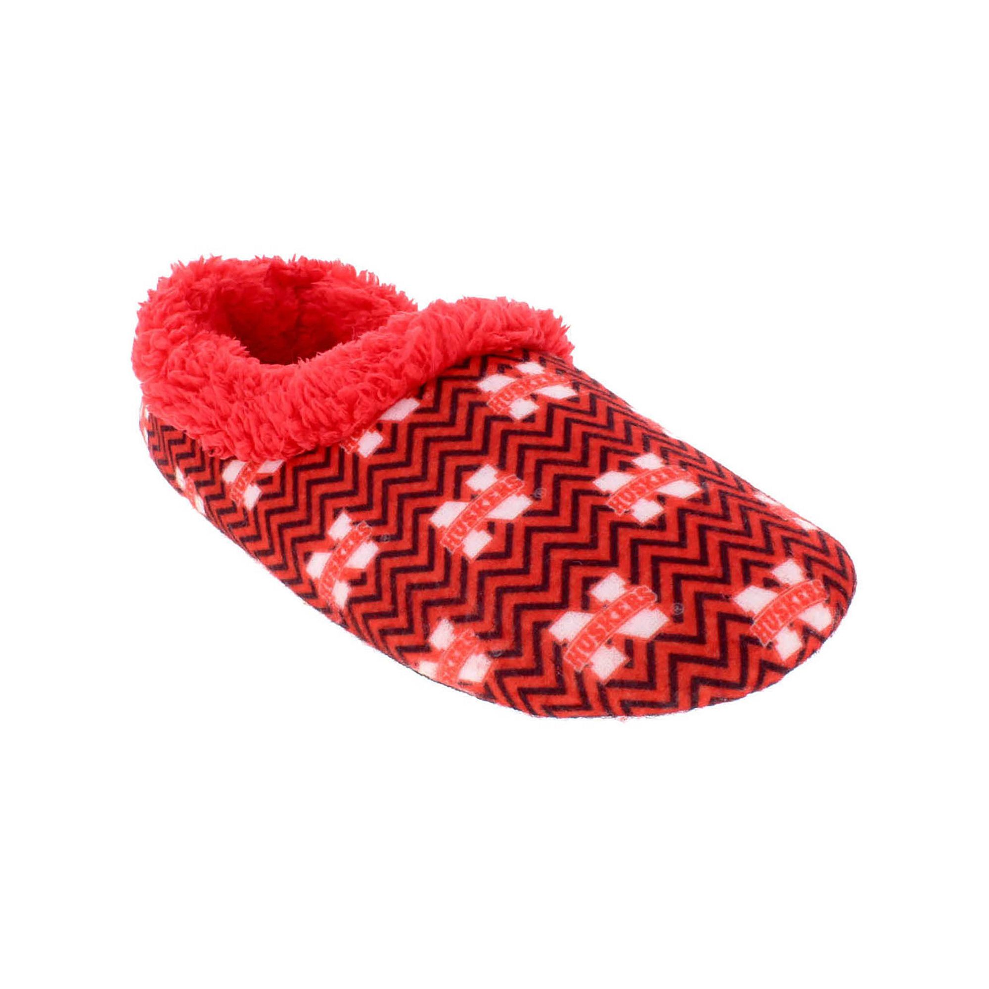 Nebraska Cornhuskers Womens Chevron Slippers, Size: Large, Team None