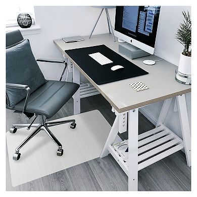 Floortex Ecotex® Polypropylene Rectangular Anti-Slip Foldable Chair Mat for Hard Floors - 36" x 48"
