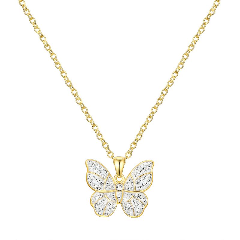 Crystal Collective Crystal Butterfly Pendant Necklace, Womens, Size: 18