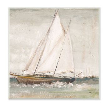 Stupell Home Decor Traditional Sailboat At Seas Wall Art