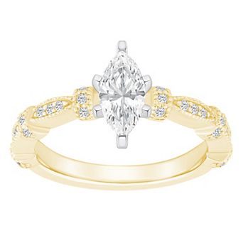 Alyson Layne 14k Gold 1/2 Carat T.W. Diamond Marquise Engagement Ring