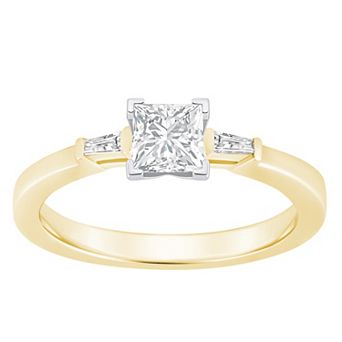 Alyson Layne 14k Gold 1/2 Carat T.W. Diamond Princess Cut Engagement Ring