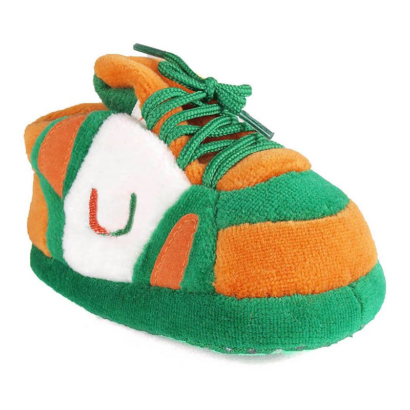 Miami Hurricanes Cute Sneaker Baby Slippers, Infant Boys, Multicolor