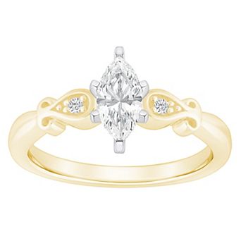 Alyson Layne 14k Gold 1/2 Carat T.W. Diamond Marquise Cut Engagement Ring