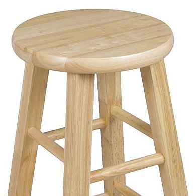 Pj Wood Classic Round-seat 24" Tall Kitchen Counter Stools, Set Of 2