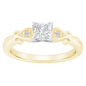 Alyson Layne 14k Gold 1/2 Carat T.W. Diamond Princess Cut Engagement Ring