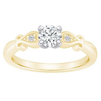 Alyson Layne 14k Gold 1/2 Carat T.W. Diamond Round Engagement Ring