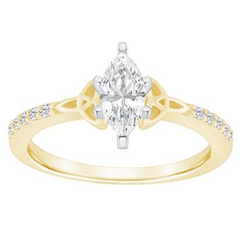 Alyson Layne 14k Gold 1/2 Carat T.W. Diamond Marquise Engagement Ring