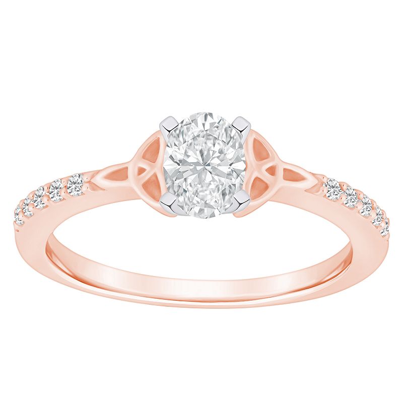 Alyson Layne 14k Gold 1/2 Carat T.W. Diamond Oval Engagement Ring, Womens,