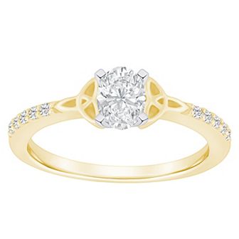 Alyson Layne 14k Gold 1/2 Carat T.W. Diamond Oval Engagement Ring