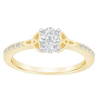 Alyson Layne 14k Gold 1/2 Carat T.W. Diamond Oval Engagement Ring
