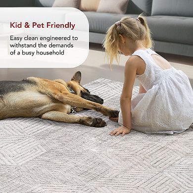 nuLoom Adeline Modern Hexagon Machine Washable Area Rug