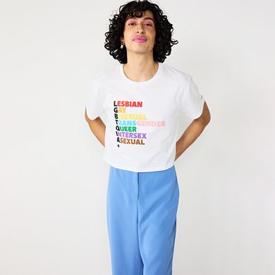 ph by The Phluid Project Adult LGBTQIA+ Screen Crop Tee