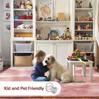 nuLoom Loni Solid Machine Washable Shag Area Rug
