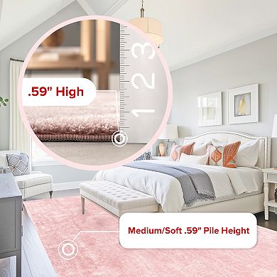 nuLoom Loni Solid Machine Washable Shag Area Rug
