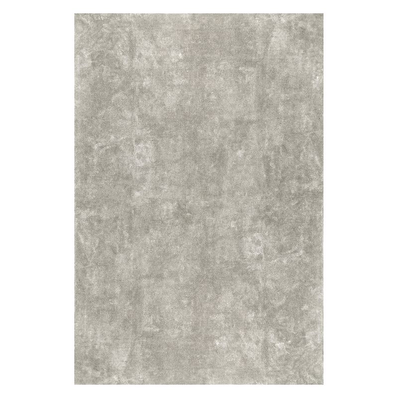 nuLoom Loni Solid Machine Washable Shag Area Rug, White, 8X10 Ft