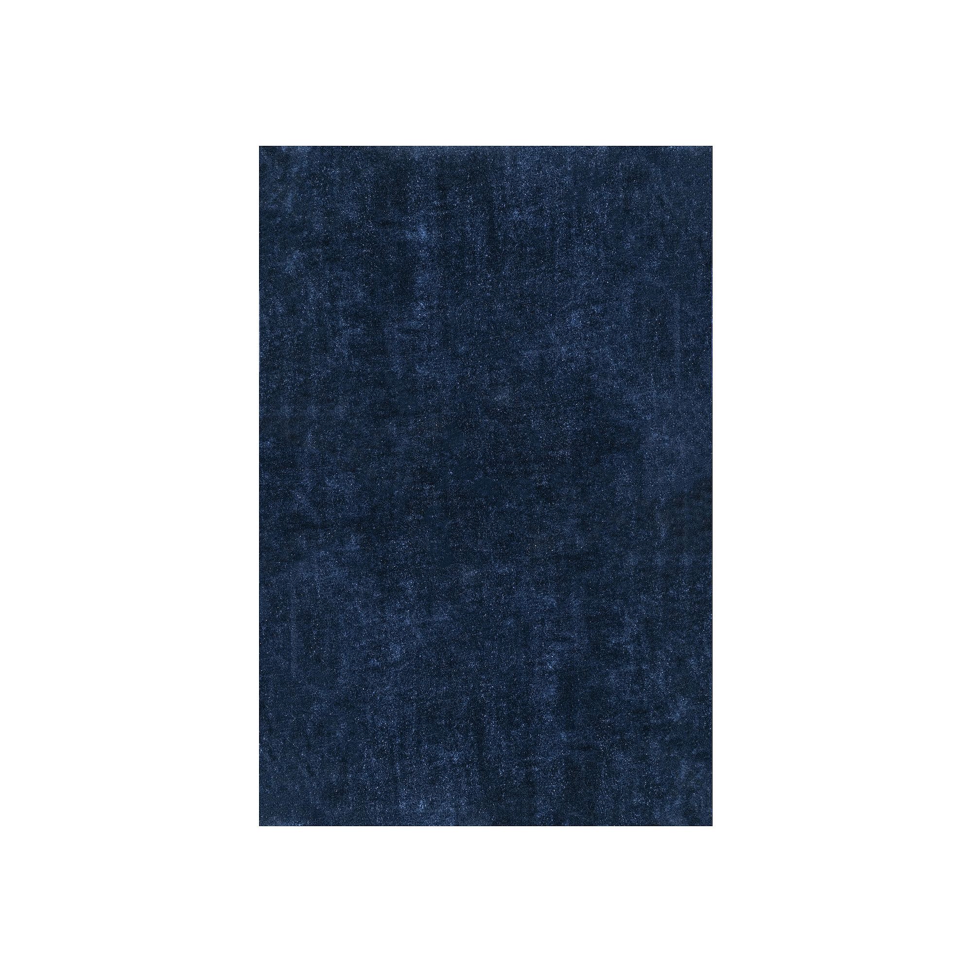 nuLoom Loni Solid Machine Washable Shag Area Rug, Blue