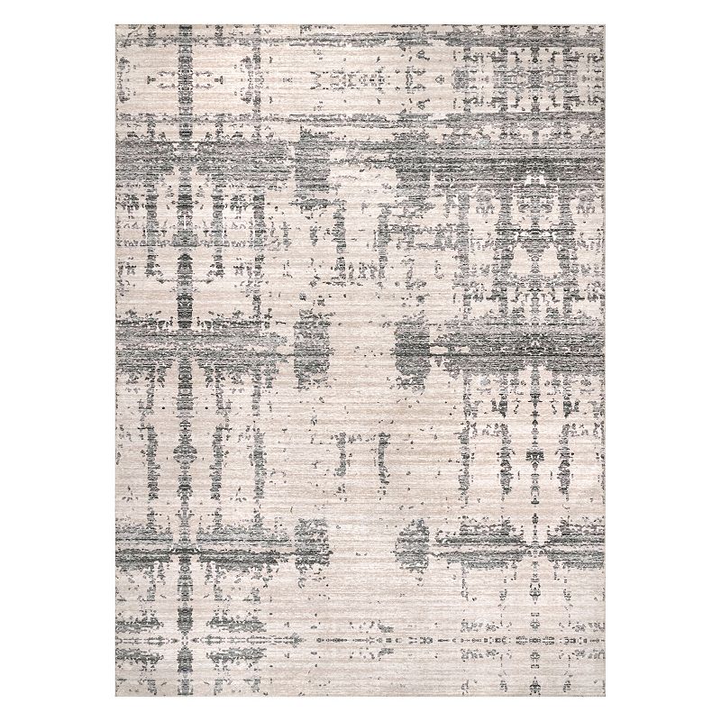 nuLoom Ariana Machine Washable Abstract Area Rug, Light Gray