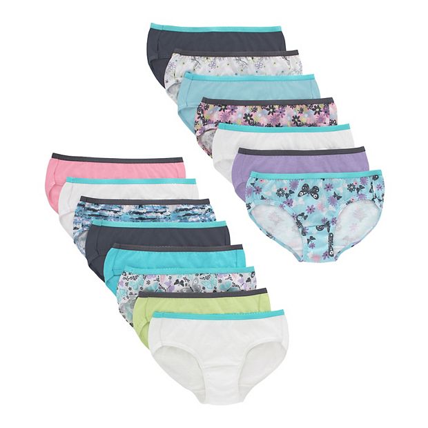 Hanes Girls 4-Pack Cotton Stretch Hipster Panties