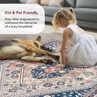 nuLoom Nevaeh Machine Washable Bohemian Medallion Area Rug