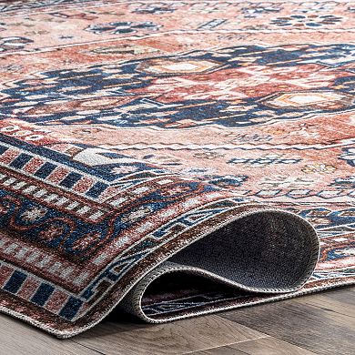 nuLoom Nevaeh Machine Washable Bohemian Medallion Area Rug