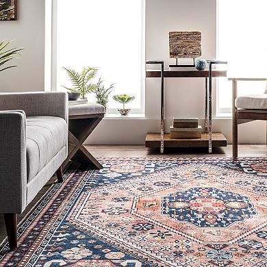 nuLoom Nevaeh Machine Washable Bohemian Medallion Area Rug